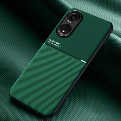 For Oppo A1 Pro 5G / Reno8 T 5G PU Leather+TPU Phone Case Lines Imprinted Protective Phone Cover