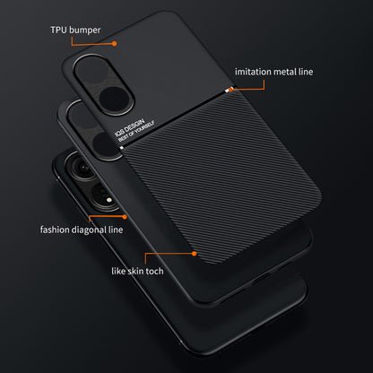 For Oppo A1 Pro 5G / Reno8 T 5G PU Leather+TPU Phone Case Lines Imprinted Protective Phone Cover