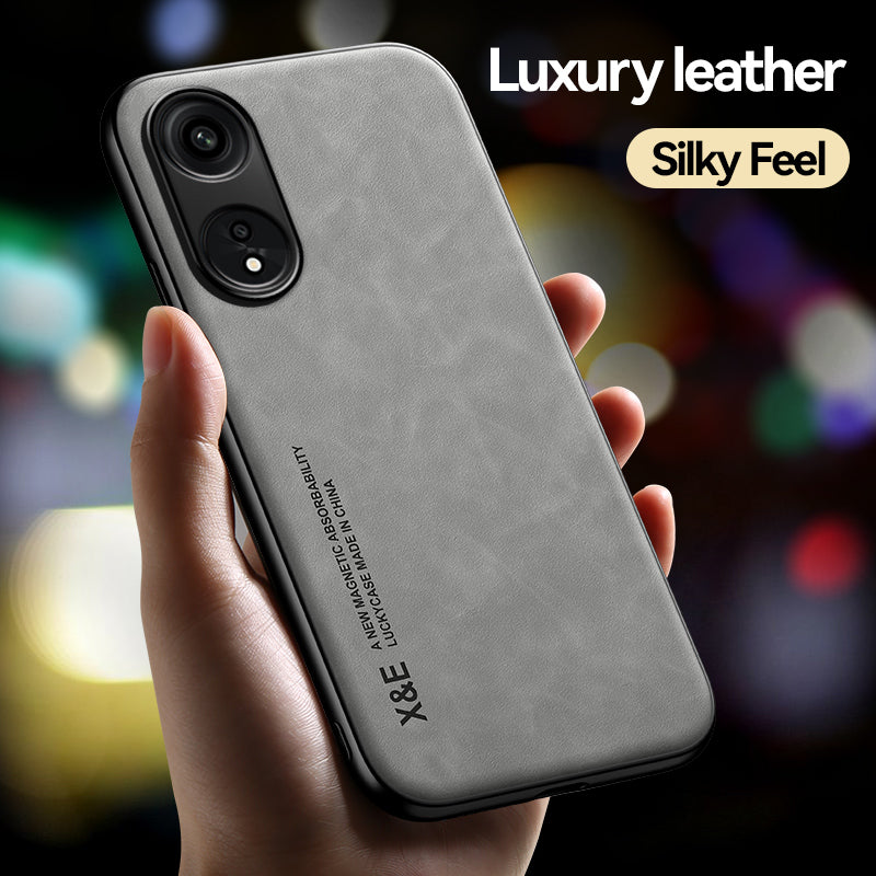 X&E For Oppo A1 Pro 5G / Reno8 T 5G Skin-touch Leather Coated TPU+PC Cover Protective Phone Case