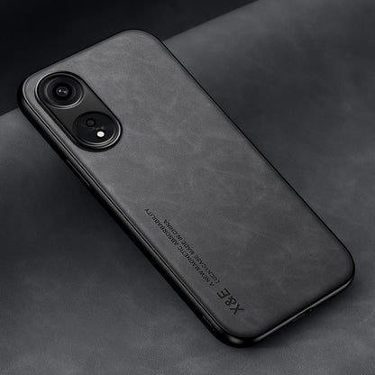 X&E For Oppo A1 Pro 5G / Reno8 T 5G Skin-touch Leather Coated TPU+PC Cover Protective Phone Case