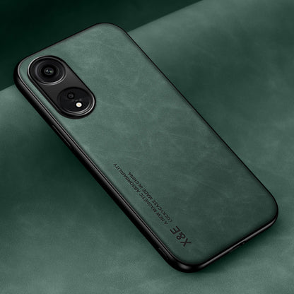 X&E For Oppo A1 Pro 5G / Reno8 T 5G Skin-touch Leather Coated TPU+PC Cover Protective Phone Case