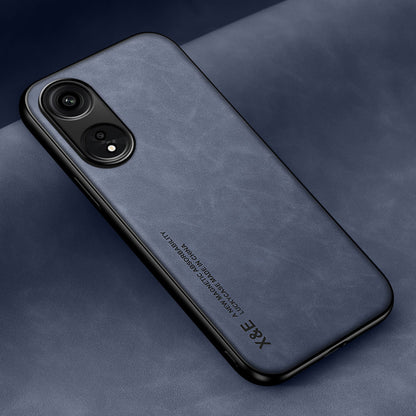 X&E For Oppo A1 Pro 5G / Reno8 T 5G Skin-touch Leather Coated TPU+PC Cover Protective Phone Case