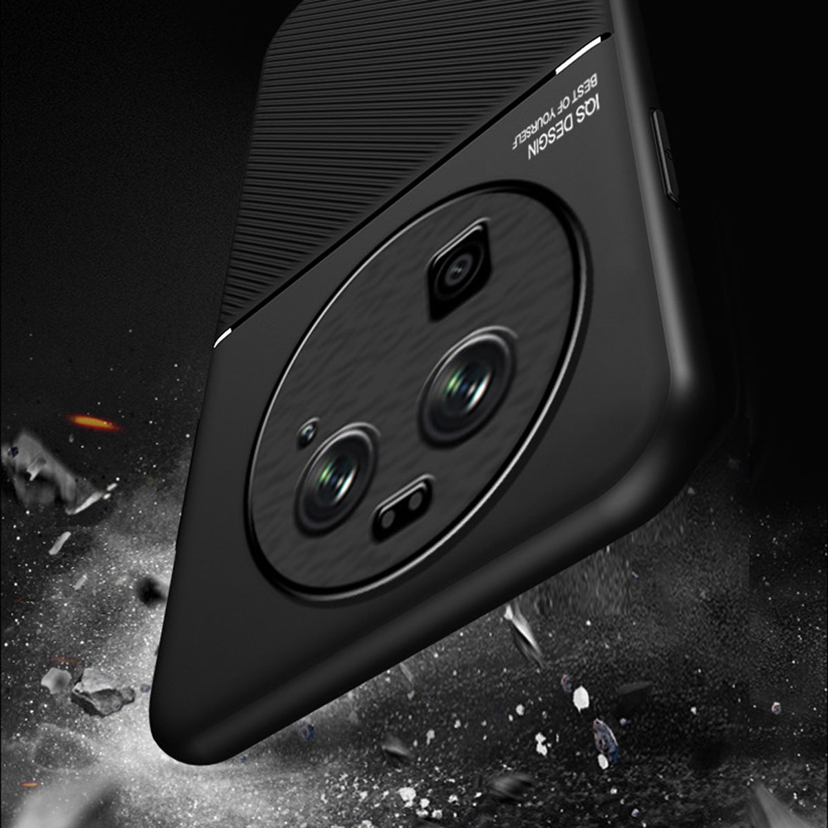 For Oppo Find X6 Lines Imprinted Phone Case Anti-scratch Leather+TPU Cover