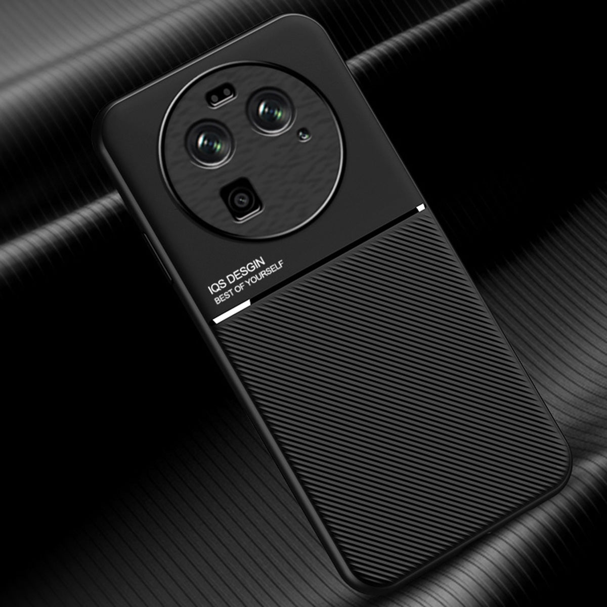 For Oppo Find X6 Lines Imprinted Phone Case Anti-scratch Leather+TPU Cover