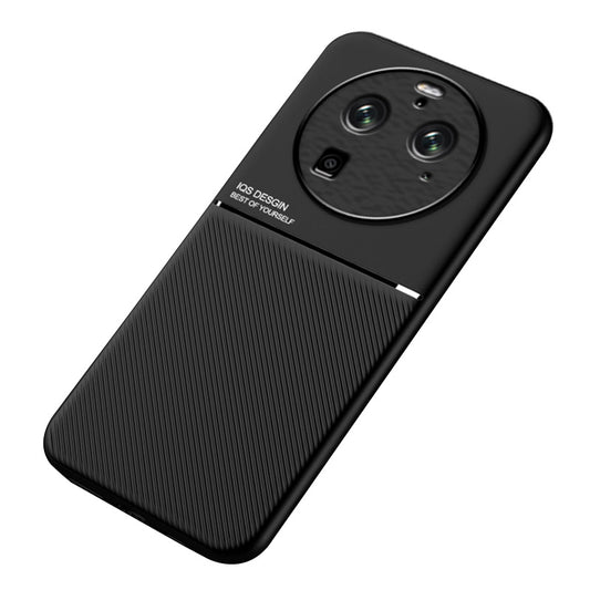 For Oppo Find X6 Pro Lines Imprinted Leather+TPU Phone Case Anti-drop Phone Cover