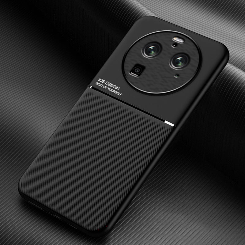 For Oppo Find X6 Pro Lines Imprinted Leather+TPU Phone Case Anti-drop Phone Cover
