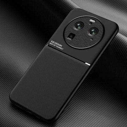 For Oppo Find X6 Pro Lines Imprinted Leather+TPU Phone Case Anti-drop Phone Cover