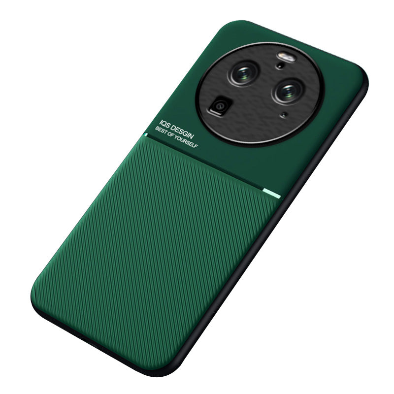 For Oppo Find X6 Pro Lines Imprinted Leather+TPU Phone Case Anti-drop Phone Cover