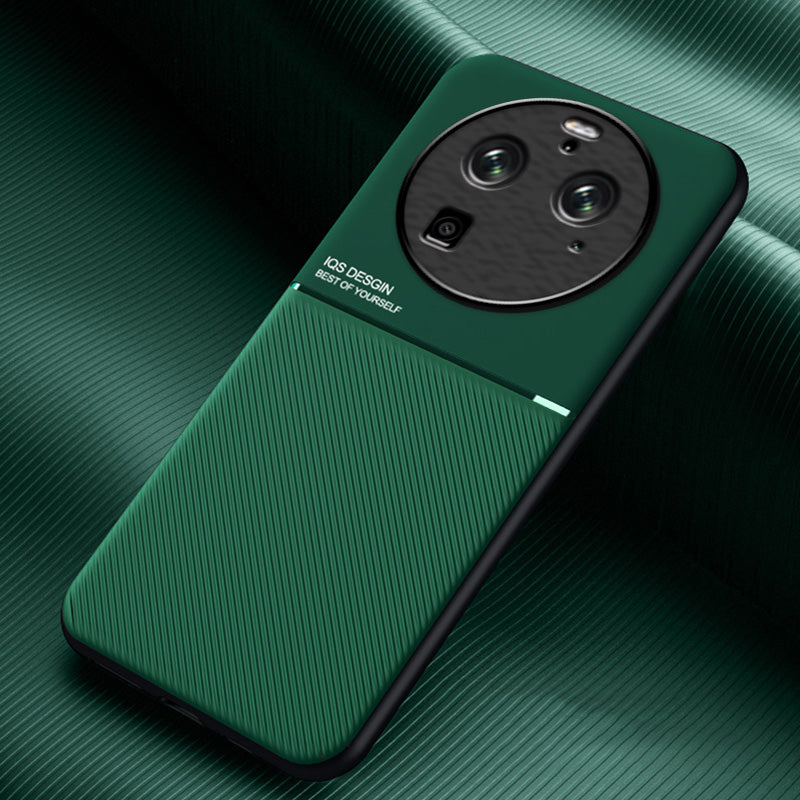 For Oppo Find X6 Pro Lines Imprinted Leather+TPU Phone Case Anti-drop Phone Cover