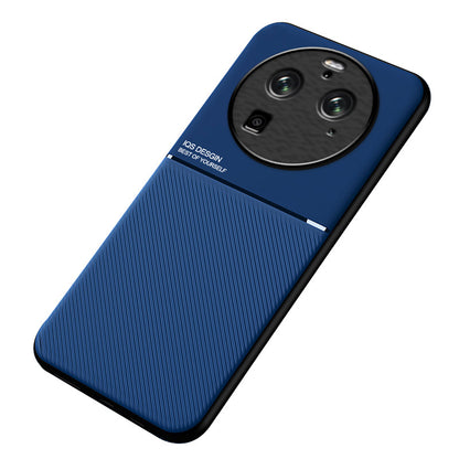 For Oppo Find X6 Pro Lines Imprinted Leather+TPU Phone Case Anti-drop Phone Cover