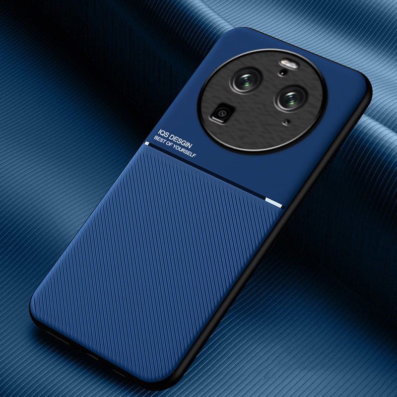 For Oppo Find X6 Pro Lines Imprinted Leather+TPU Phone Case Anti-drop Phone Cover