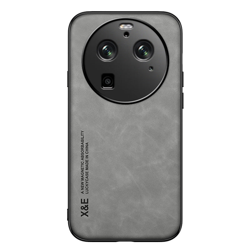 X&E For Oppo Find X6 Pro Anti-drop Phone Case PU Leather Coated TPU+PC Skin-touch Phone Cover