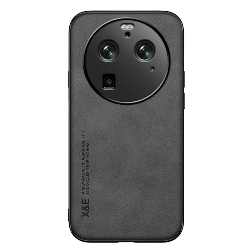 X&E For Oppo Find X6 Pro Anti-drop Phone Case PU Leather Coated TPU+PC Skin-touch Phone Cover
