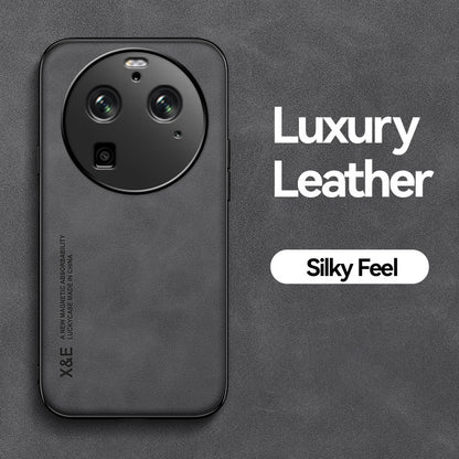 X&E For Oppo Find X6 Pro Anti-drop Phone Case PU Leather Coated TPU+PC Skin-touch Phone Cover
