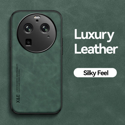 X&E For Oppo Find X6 Pro Anti-drop Phone Case PU Leather Coated TPU+PC Skin-touch Phone Cover