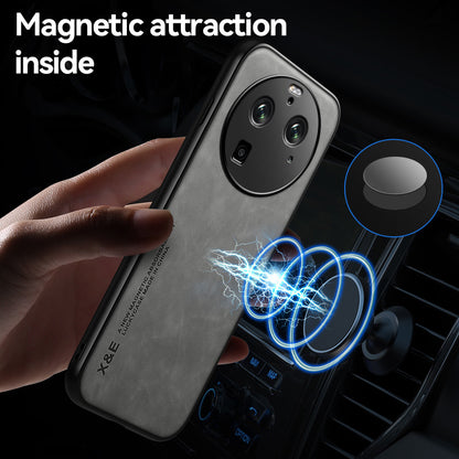 X&E For Oppo Find X6 Pro Anti-drop Phone Case PU Leather Coated TPU+PC Skin-touch Phone Cover