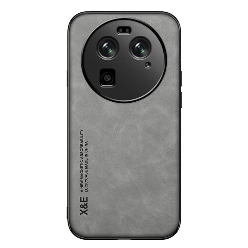 X&E For Oppo Find X6 PU Leather Coated TPU+PC Phone Case Skin-touch Phone Cover