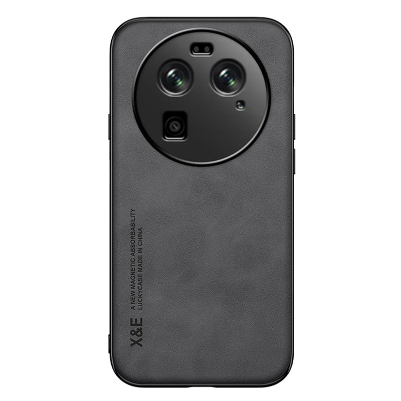 X&E For Oppo Find X6 PU Leather Coated TPU+PC Phone Case Skin-touch Phone Cover