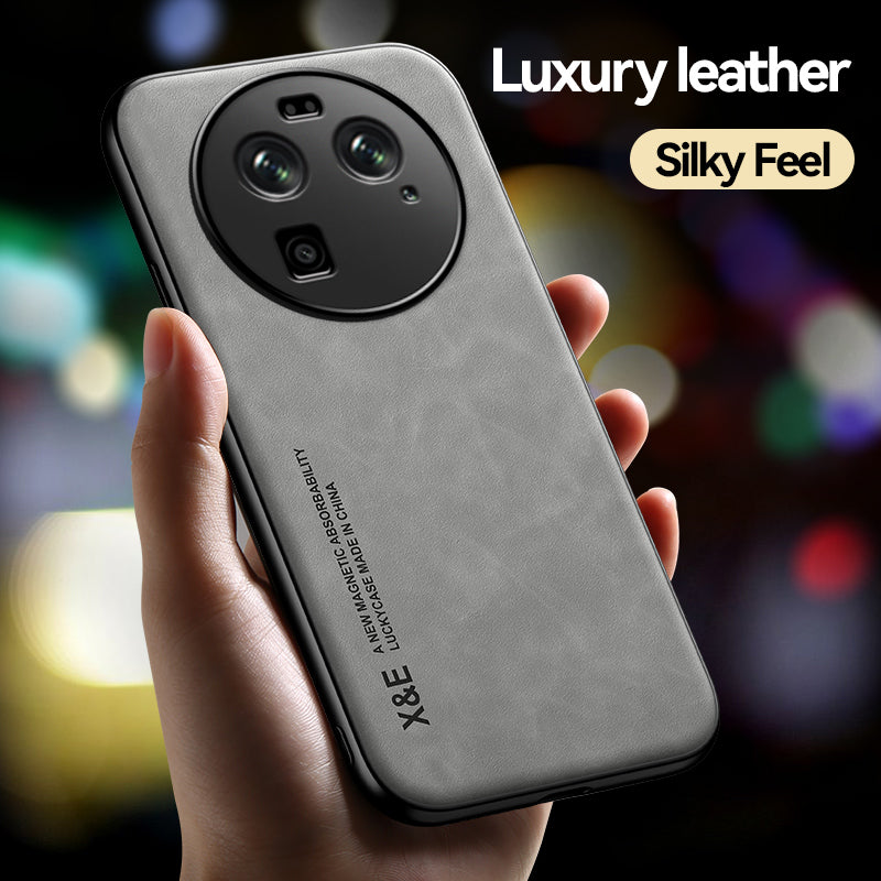 X&E For Oppo Find X6 PU Leather Coated TPU+PC Phone Case Skin-touch Phone Cover