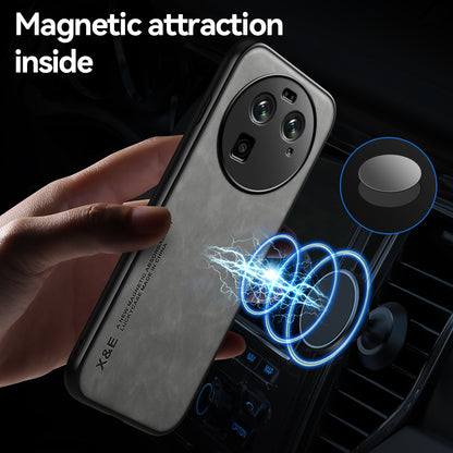 X&E For Oppo Find X6 PU Leather Coated TPU+PC Phone Case Skin-touch Phone Cover