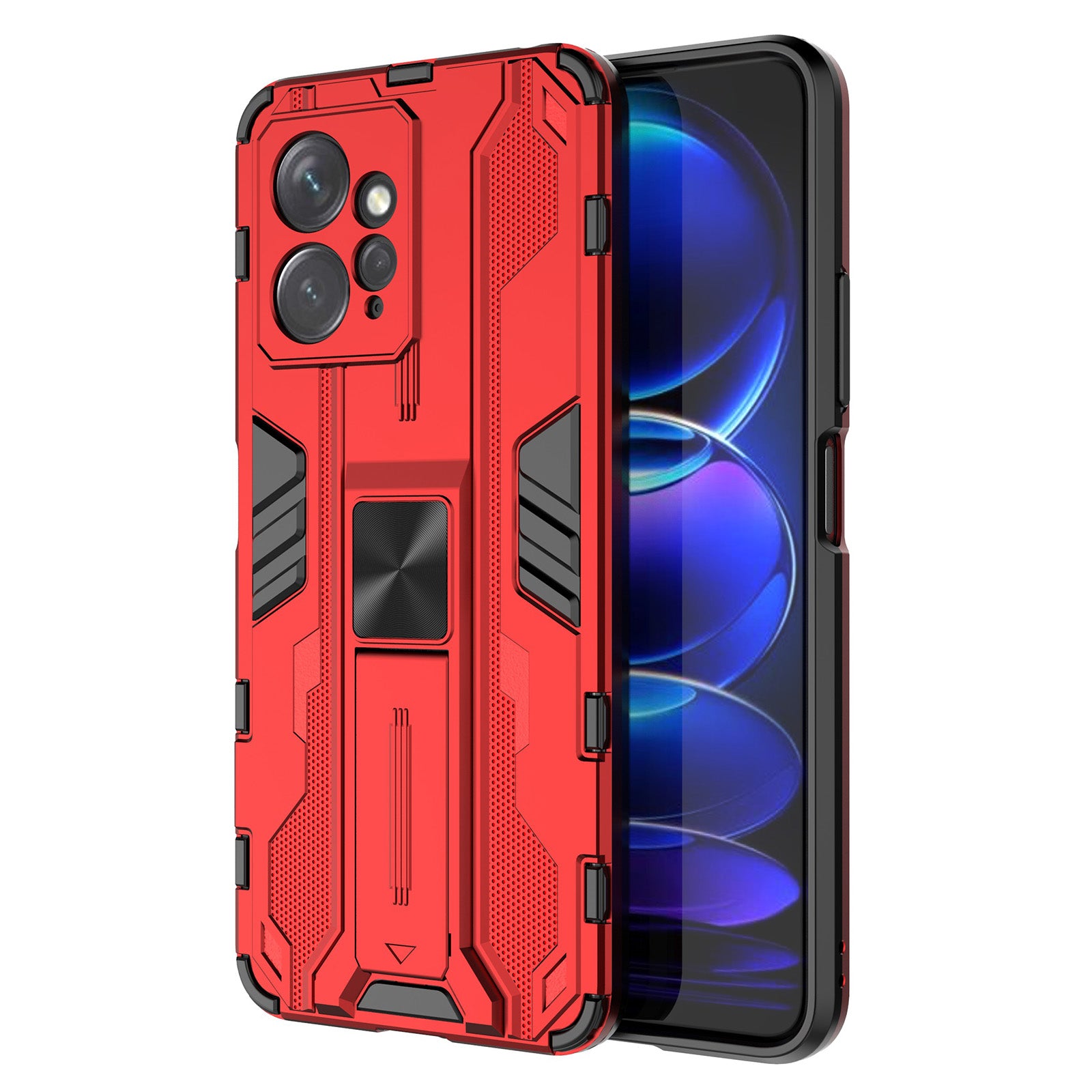 For Xiaomi Redmi Note 12 4G Kickstand Phone Case Hard PC Soft TPU Cell Phone Cover