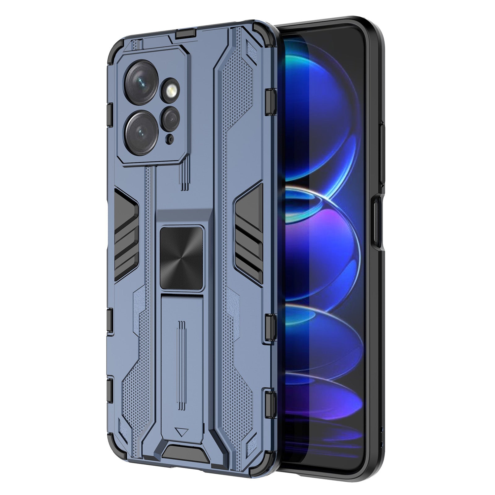 For Xiaomi Redmi Note 12 4G Kickstand Phone Case Hard PC Soft TPU Cell Phone Cover