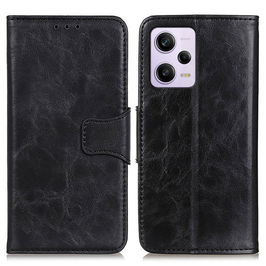 For Xiaomi Redmi Note 12 Pro+ 5G / Note 12 Explorer 5G Split Leather Wallet Phone Stand Case Crazy Horse Texture Cover