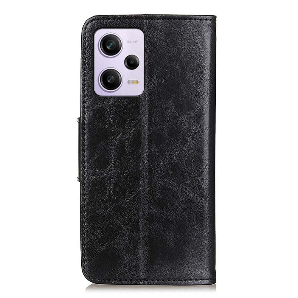 For Xiaomi Redmi Note 12 Pro+ 5G / Note 12 Explorer 5G Split Leather Wallet Phone Stand Case Crazy Horse Texture Cover