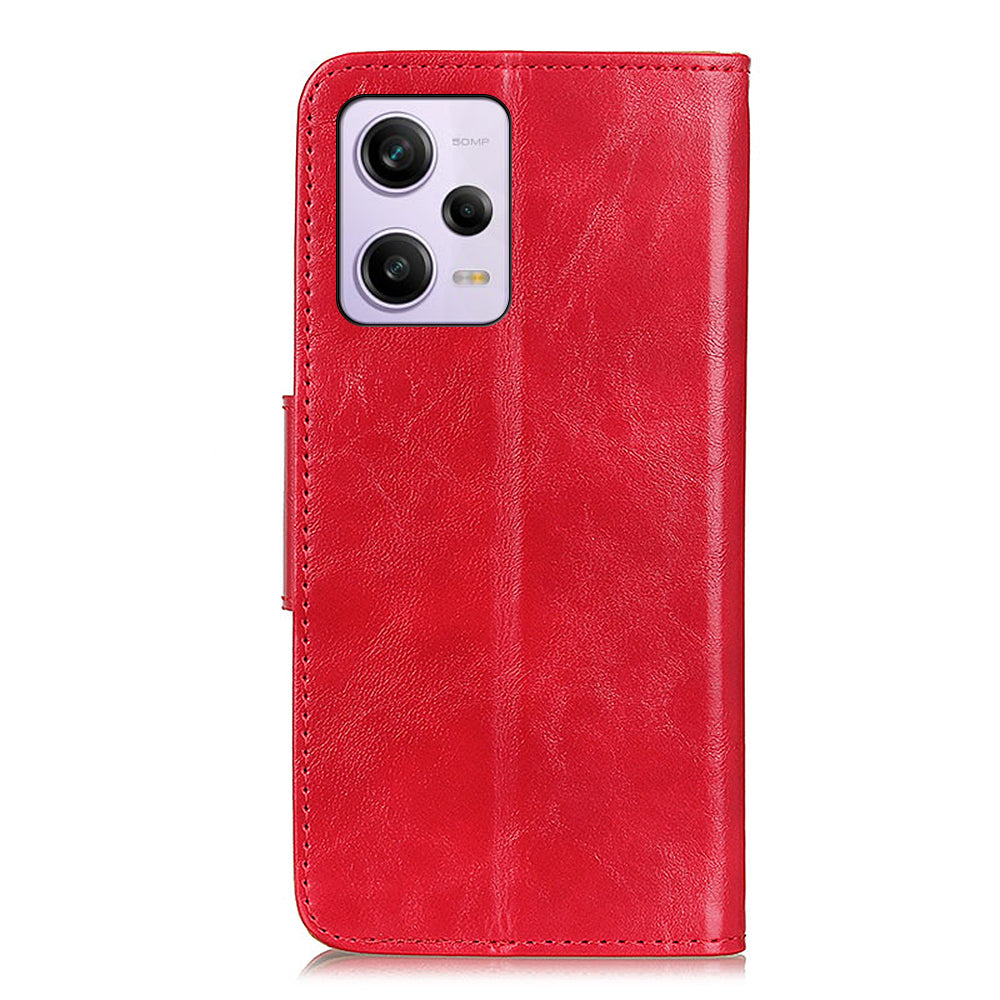 For Xiaomi Redmi Note 12 Pro+ 5G / Note 12 Explorer 5G Split Leather Wallet Phone Stand Case Crazy Horse Texture Cover