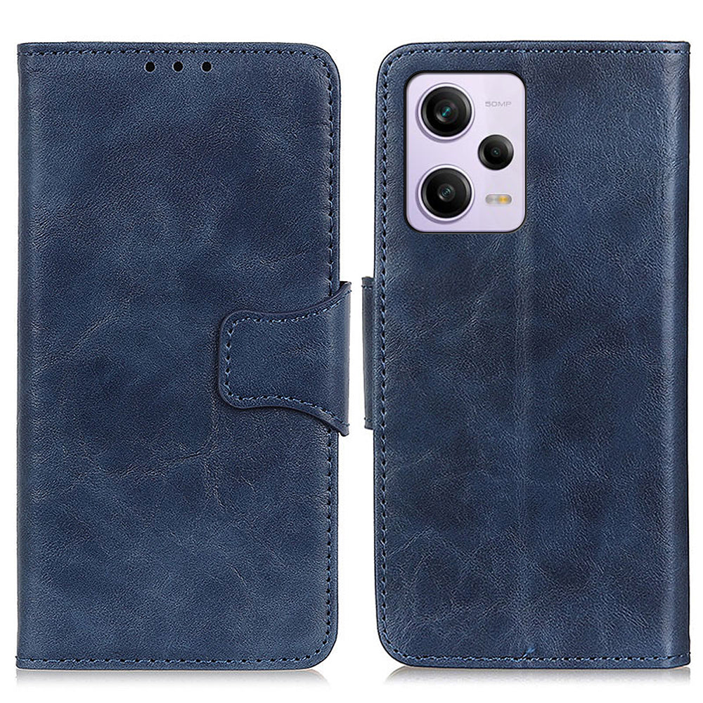 For Xiaomi Redmi Note 12 Pro+ 5G / Note 12 Explorer 5G Split Leather Wallet Phone Stand Case Crazy Horse Texture Cover