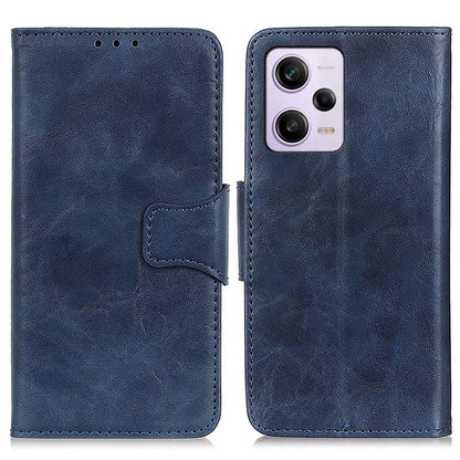 For Xiaomi Redmi Note 12 Pro+ 5G / Note 12 Explorer 5G Split Leather Wallet Phone Stand Case Crazy Horse Texture Cover