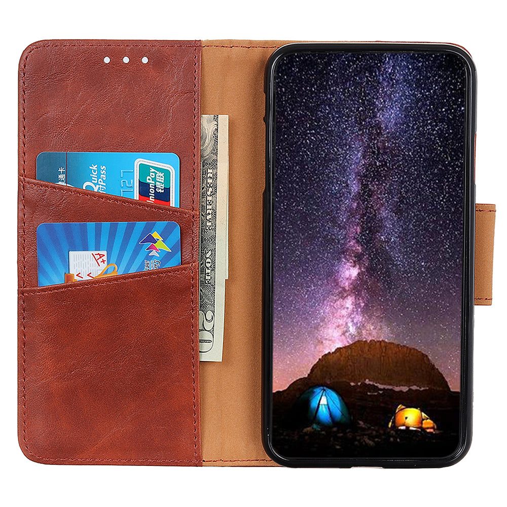 For Xiaomi Redmi Note 12 Pro+ 5G / Note 12 Explorer 5G Split Leather Wallet Phone Stand Case Crazy Horse Texture Cover