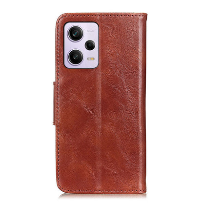 For Xiaomi Redmi Note 12 Pro+ 5G / Note 12 Explorer 5G Split Leather Wallet Phone Stand Case Crazy Horse Texture Cover