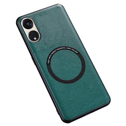 For Oppo Reno8 T 5G / A1 Pro 5G Magnetic Case Compatible with MagSafe PU Leather PC TPU Phone Cover