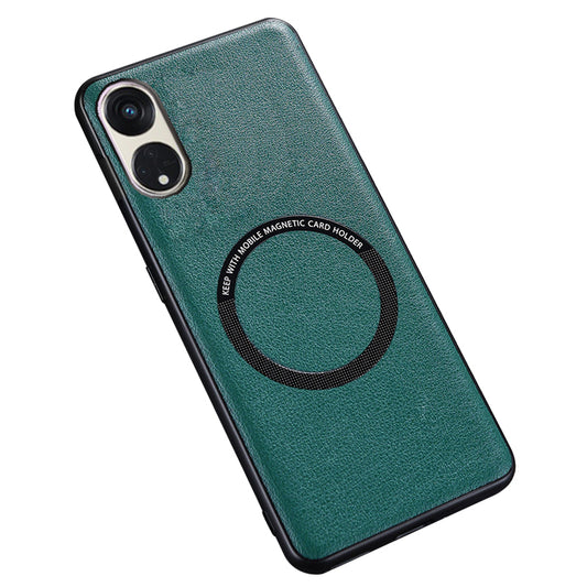 For Oppo Reno8 T 5G / A1 Pro 5G Magnetic Case Compatible with MagSafe PU Leather PC TPU Phone Cover