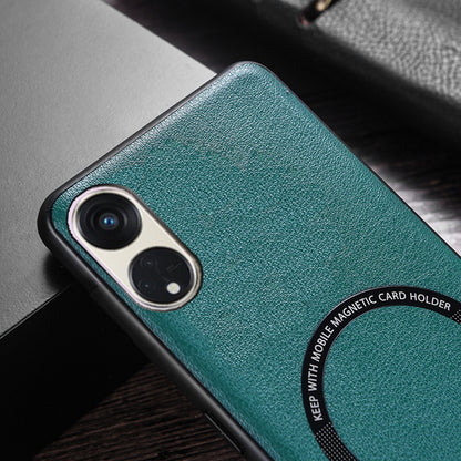 For Oppo Reno8 T 5G / A1 Pro 5G Magnetic Case Compatible with MagSafe PU Leather PC TPU Phone Cover