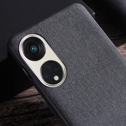 For Oppo Reno8 T 5G / A1 Pro 5G Case Shockproof Cloth Texture TPU Phone Case Protective Back Cover