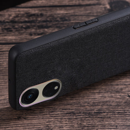 For Oppo Reno8 T 5G / A1 Pro 5G Case Shockproof Cloth Texture TPU Phone Case Protective Back Cover