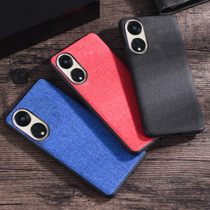 For Oppo Reno8 T 5G / A1 Pro 5G Case Shockproof Cloth Texture TPU Phone Case Protective Back Cover