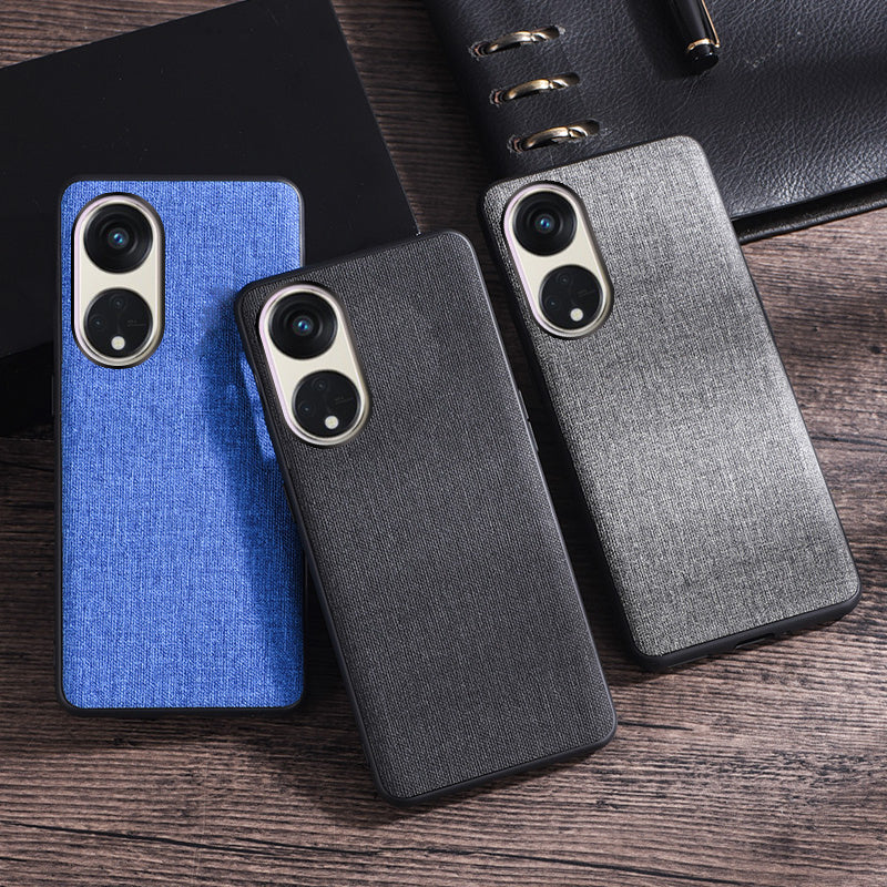For Oppo Reno8 T 5G / A1 Pro 5G Case Shockproof Cloth Texture TPU Phone Case Protective Back Cover