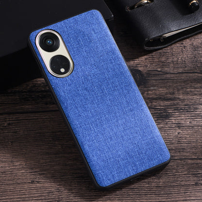 For Oppo Reno8 T 5G / A1 Pro 5G Case Shockproof Cloth Texture TPU Phone Case Protective Back Cover