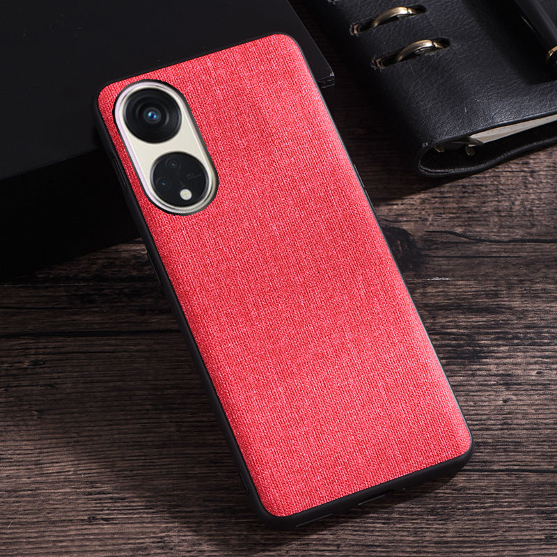 For Oppo Reno8 T 5G / A1 Pro 5G Case Shockproof Cloth Texture TPU Phone Case Protective Back Cover