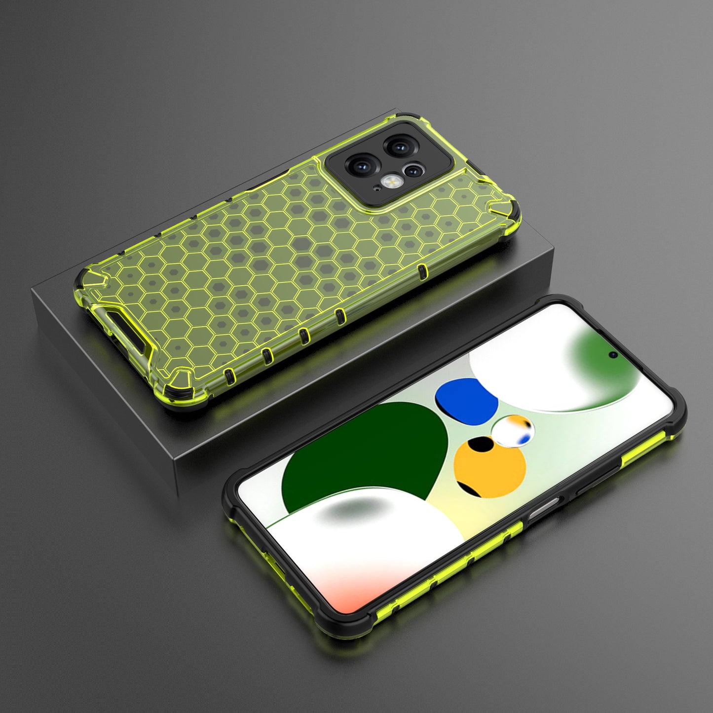 For Xiaomi Redmi Note 12 4G Honeycomb Texture Phone Case TPU+PC Anti-drop Smartphone Cover