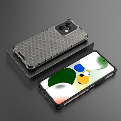 For Xiaomi Redmi Note 12 4G Honeycomb Texture Phone Case TPU+PC Anti-drop Smartphone Cover