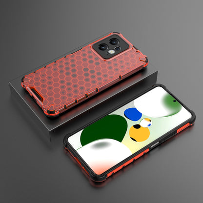 For Xiaomi Redmi Note 12 4G Honeycomb Texture Phone Case TPU+PC Anti-drop Smartphone Cover