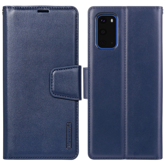 HANMAN Mill Series for Samsung Galaxy S20 5G / 4G Leather Phone Case Stand Wallet Anti-drop Phone Cover