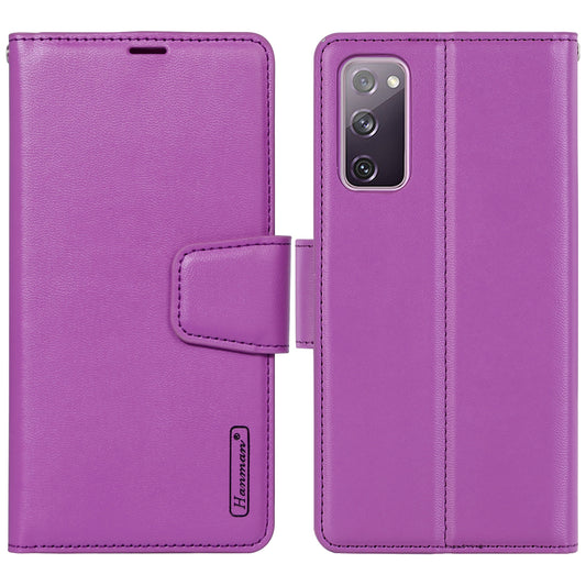 HANMAN Mill Series for Samsung Galaxy S20 FE 4G / FE 5G / S20 Lite / S20 FE 2022 Phone Case PU Leather Stand Wallet Cover