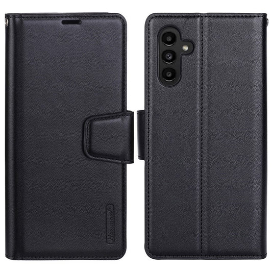 HANMAN Mill Series for Samsung Galaxy M14 5G PU Leather Wallet Stand Case Cell Phone Cover