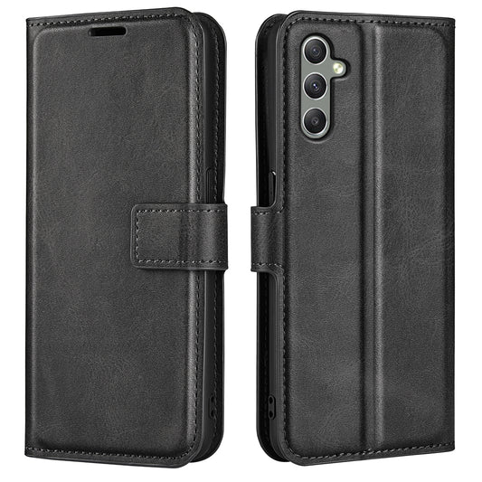 For Samsung Galaxy A24 4G Leather Wallet Mobile Case Calf Texture Square Clasp Flip Stand Cover