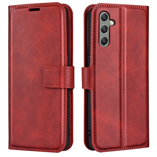 For Samsung Galaxy A24 4G Leather Wallet Mobile Case Calf Texture Square Clasp Flip Stand Cover